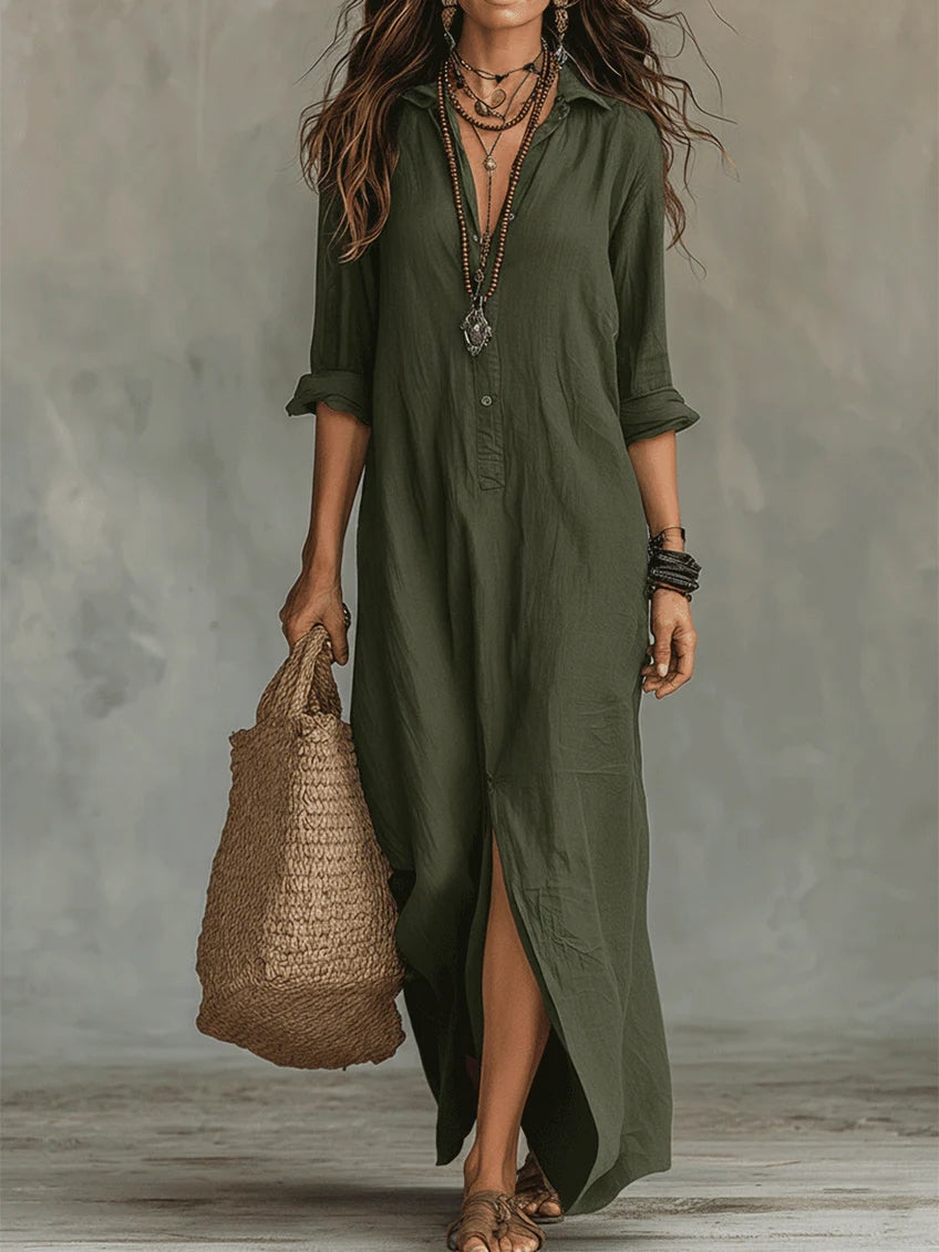 Sol | Vestido negro con botones