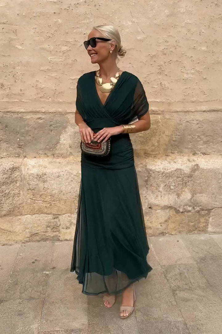 Vestido de ceremonia Louise Lange, elegante, con escote en V