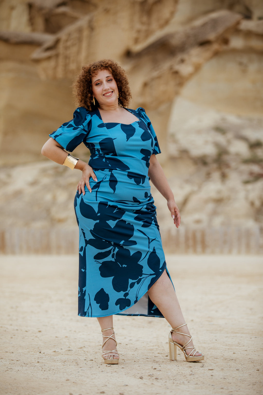 Falda Indira Estampado Azul