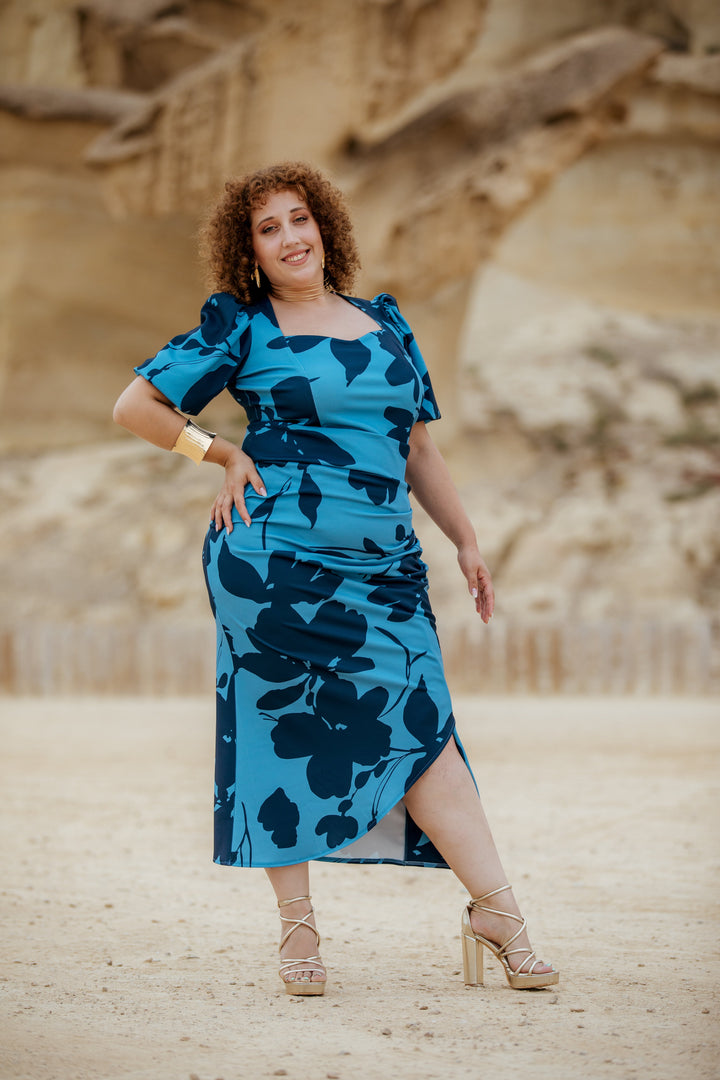 Falda Indira Estampado Azul