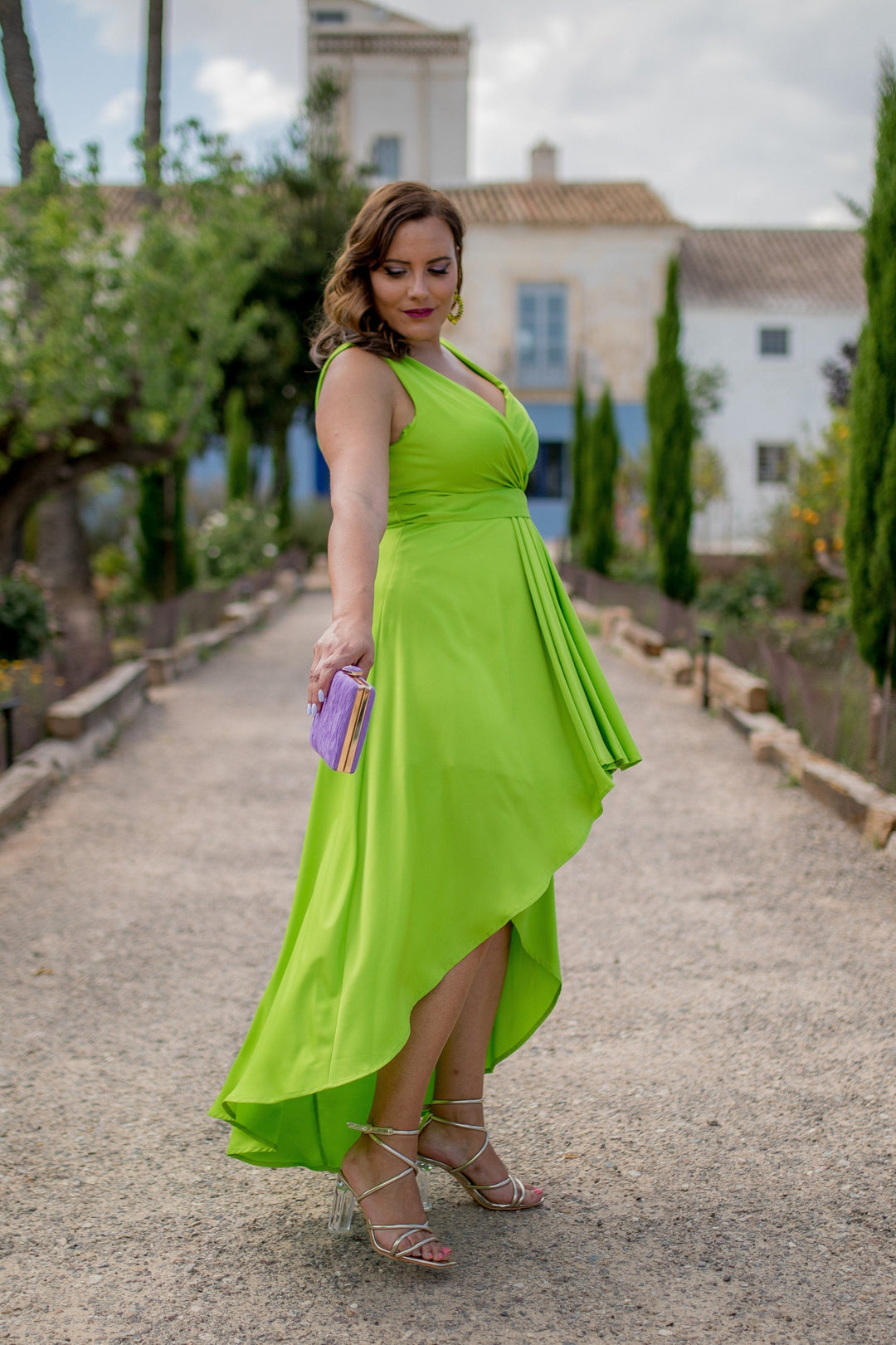 VESTIDO LARGO PISTACHO