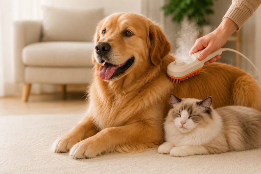PawLuxe Stoomborstel Pro – Krachtige Verzorging voor Honden & Katten