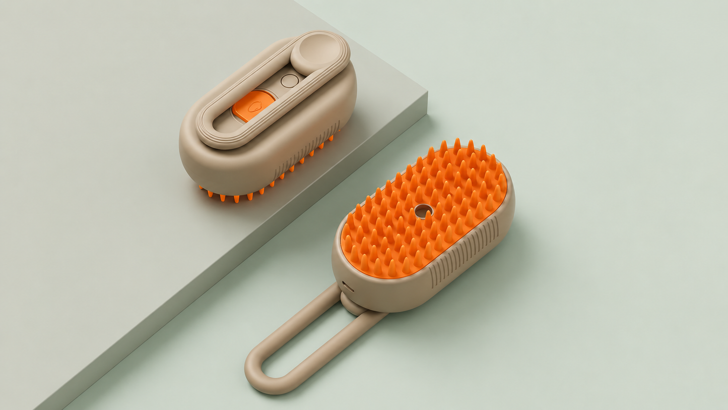 PawLuxe Stoomborstel Pro – Krachtige Verzorging voor Honden & Katten