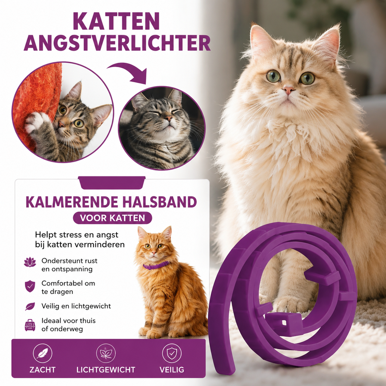 PawLuxe Kalmerende Kattenhalsband