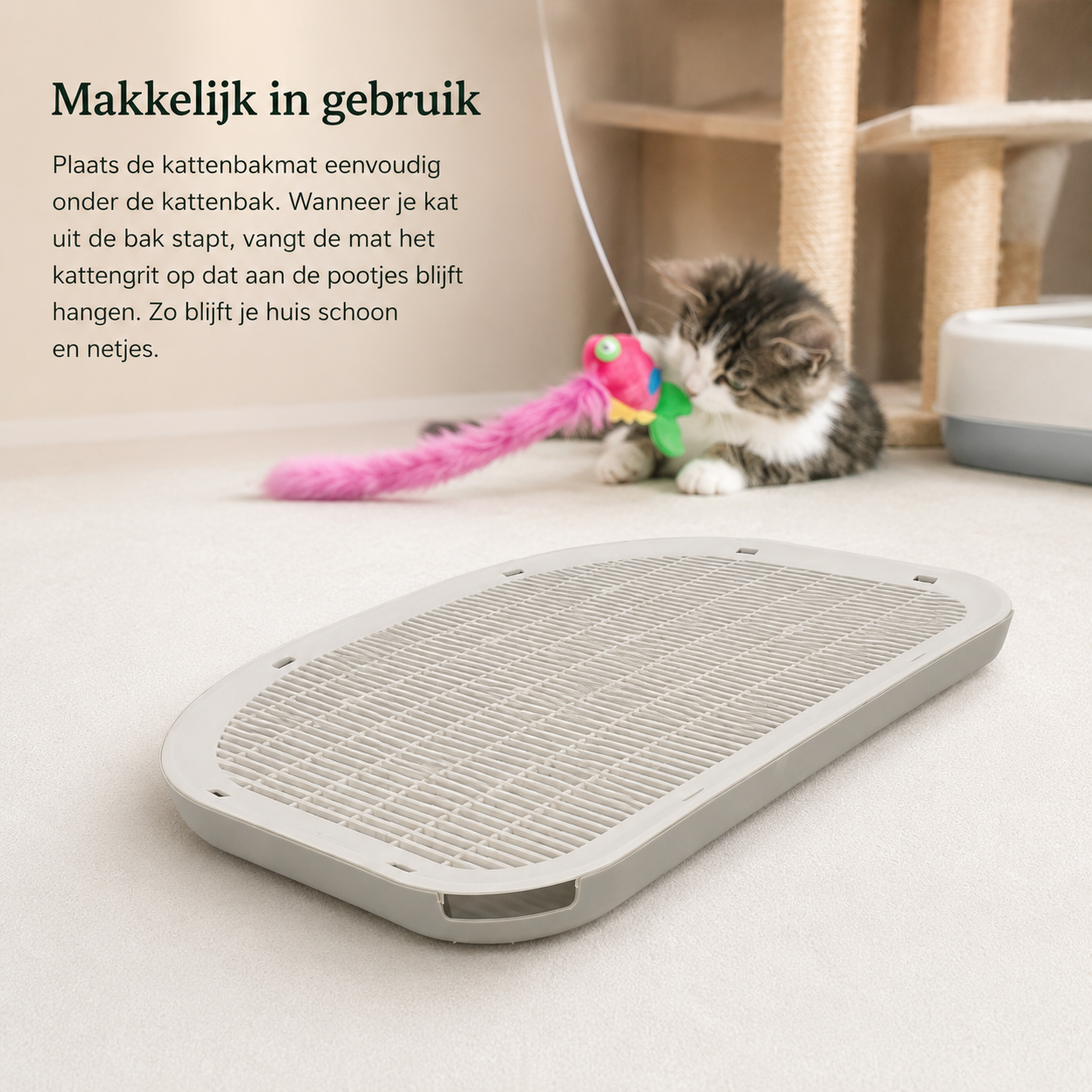 PawLuxe Waterdichte Kattenbakmat