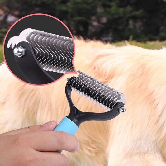 PawLuxe Dubbele Verzorgingsborstel voor Hond & Kat