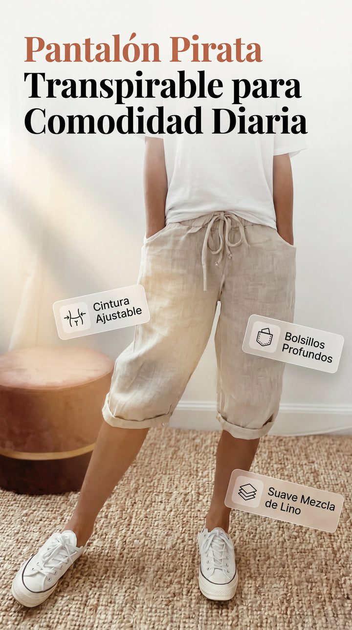 Mavrelle | Shorts de algodón y lino para mujer 1 + 1 Gratis