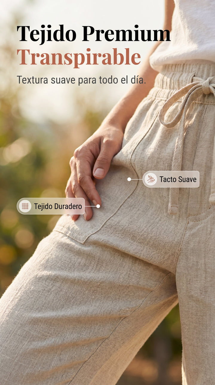 Mavrelle | Shorts de algodón y lino para mujer 1 + 1 Gratis