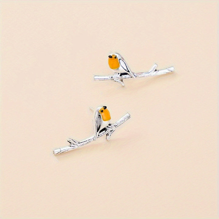 Pendientes de pájaro de dibujos animados