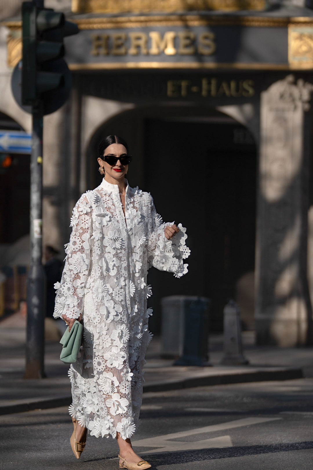 Vestido Estelle en encaje blanco