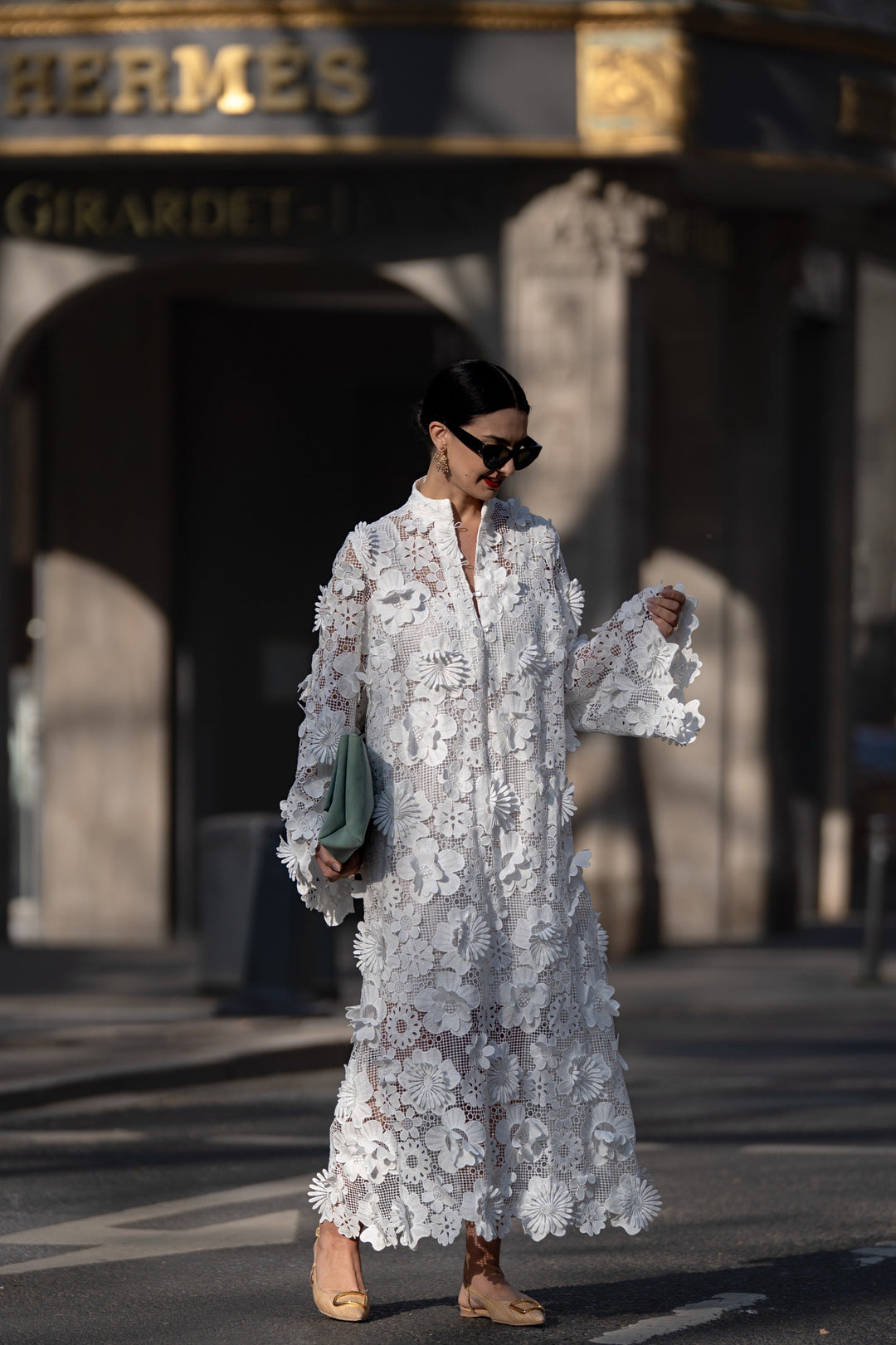 Vestido Estelle en encaje blanco