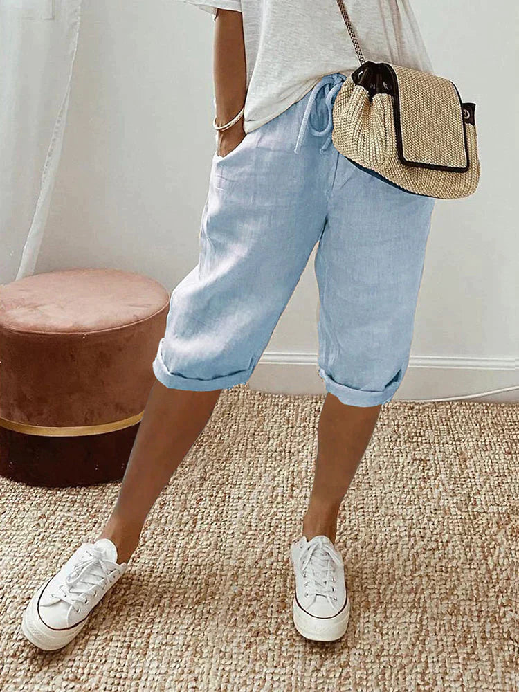 Mavrelle | Shorts de algodón y lino para mujer 1 + 1 Gratis
