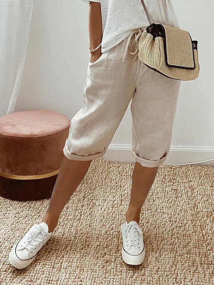 Mavrelle | Shorts de algodón y lino para mujer 1 + 1 Gratis