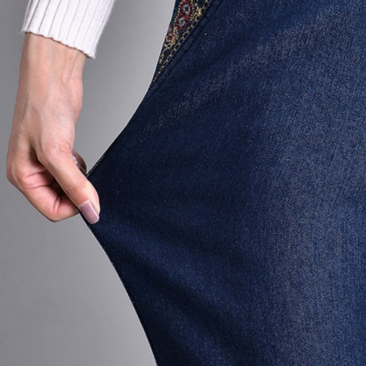 Laluna | Jeans para mujer con bolsillos laterales y cintura elástica